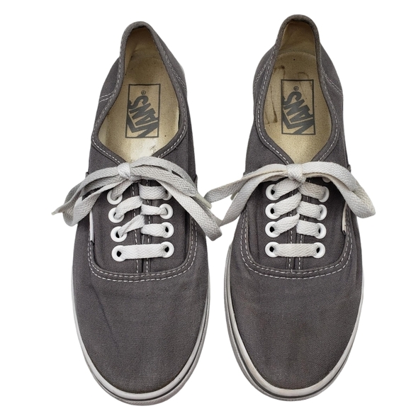 VANS | Neutral Gray Canvas Low Top Classic Street Skateboard Sneakers Womens 7.5 - Picture 2 of 11